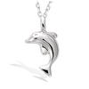 [N4046] - Silver Pendant 'Dauphin' (rhodium-plated) - 14x10 Mm
