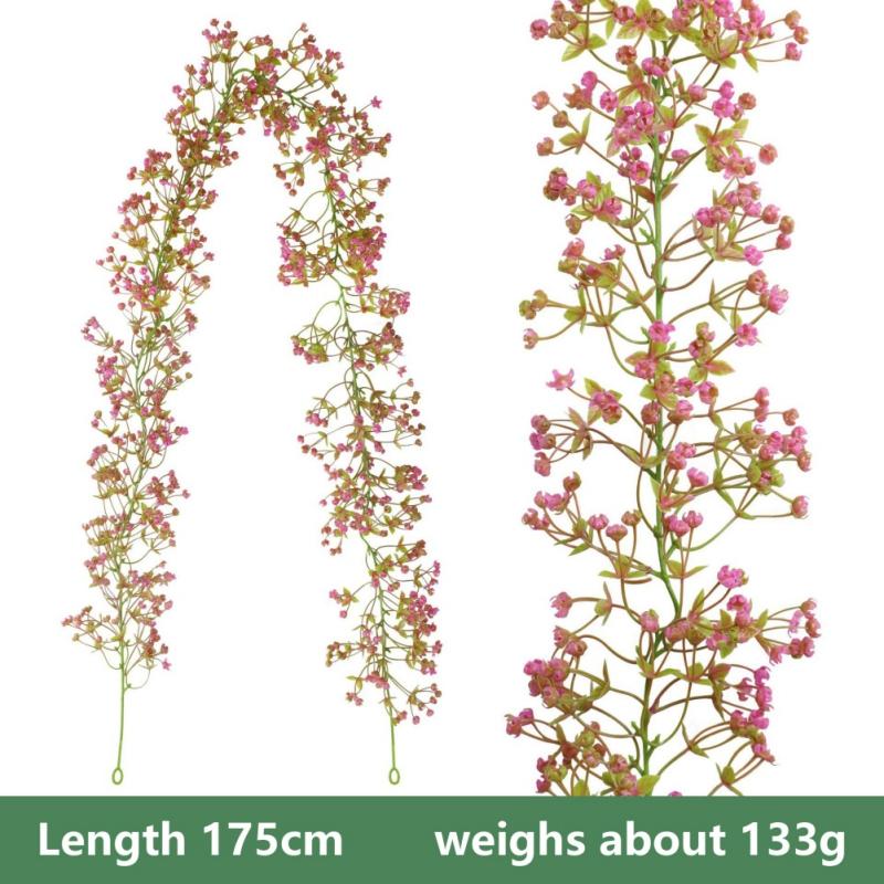 1 шт искусственный цветок пластиковый гипсофила цветок лоза искусственный свадебный ротанг свадебное украшение зеленое растение ротанг 175 см