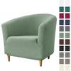 Jacquard Club Chair Slipcover Polar Fleece Barrel Tub Chair Covers Stretch Armchair Sofa Cover Living Room Furniture Protector