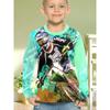 Dirt Bike Children's 3D Digital Printed Boys' Fashionable and Comfortable Round Neck Long Sleeved T-shirt