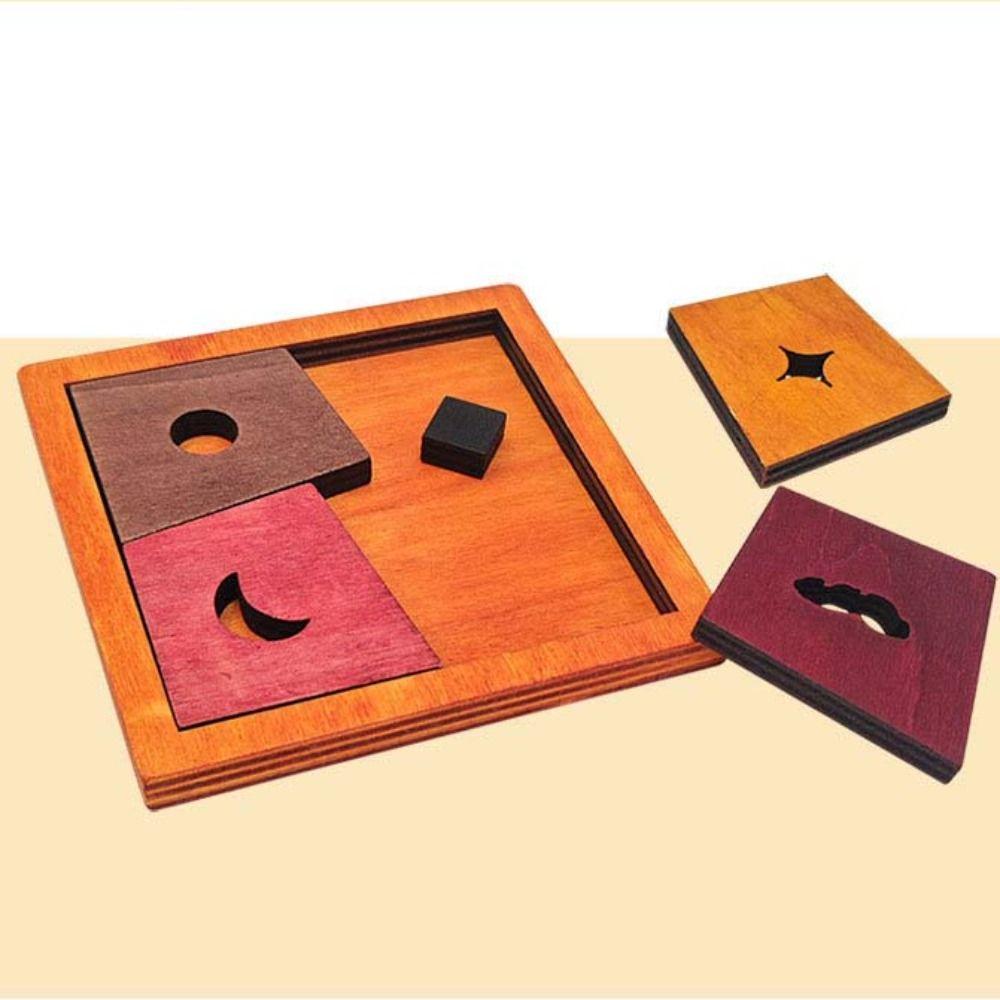 Challenges Wooden Tangram Puzzle Interactive Jigsaw Puzzle Board Boys Girls
