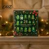 Xmas Tree Hanging Decor Frog Advent Calendar 2026, 24 Days 2D Acrylic Crystal Pattern Christmas Decorative Ornaments Countdown Calendar, Frog-Themed
