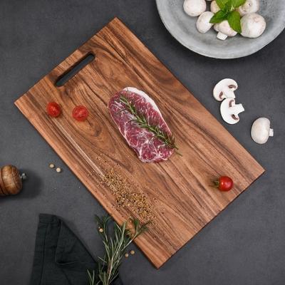 Утолщенные разделочные доски из массива дерева Прямоугольная форма Гладкая поверхность Разделочная доска Натуральный цвет Деревянный разделочный блок Для подачи еды