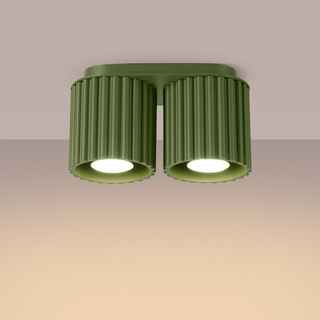 Aura 2 ceiling lamp olive green GU10