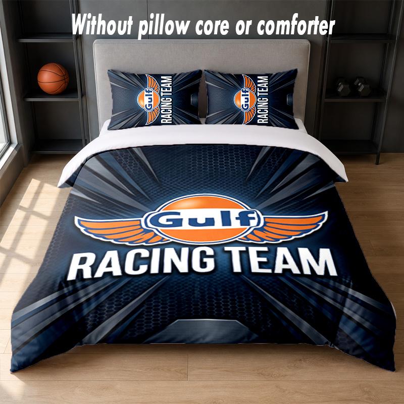 Gulf Design Bed Bedding Set 1 Duvet Cover + 2 Pillowcases Soft Breathable Household Bed Linens