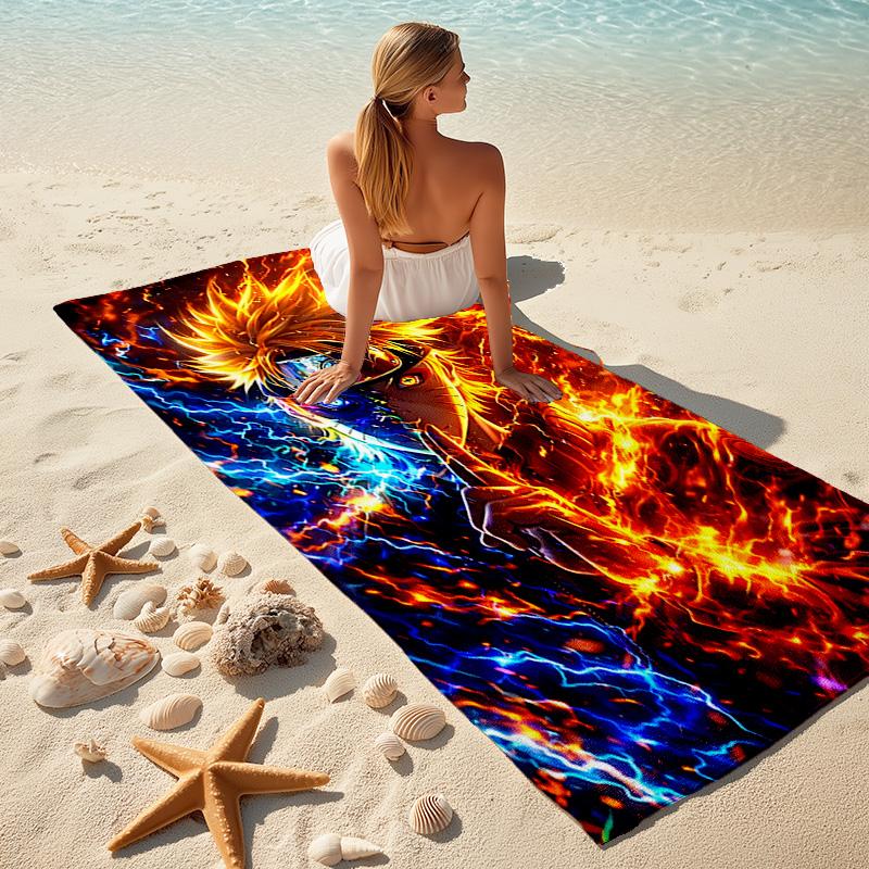 1pc Naruto Beach Towel, Comfortable and Thick, and Swimming/Bath/Picnic/Camping Towel, Suitable for Seaside Beaches