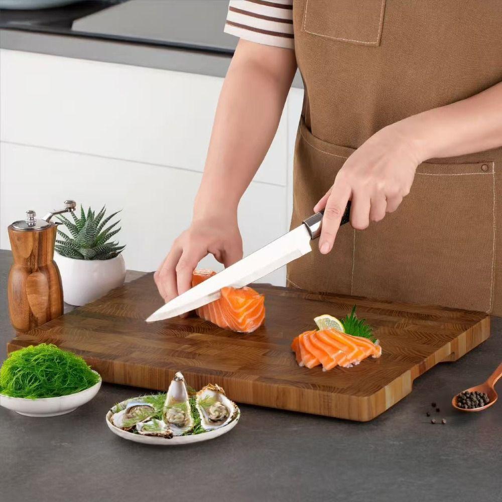 Thickened Teak Wood Cutting Board Rectangular Charcuterie Board Chopping Block Chef