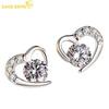 Tender Love Earrings Female Heart-shaped Amethyst Earrings Fashion Temperament Personality Jewelry