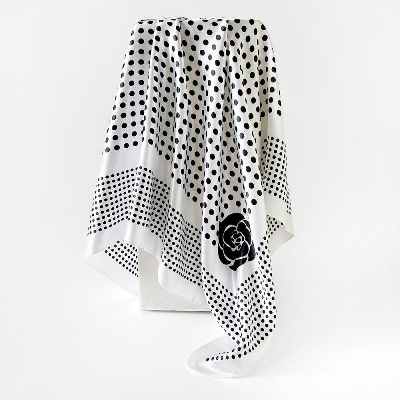 Wave headscarf women's artificial silk scarf 90 large square scarf satin shawl scarf