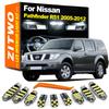 ZITWO 15 шт. Комплект светодиодного освещения салона для Nissan Pathfinder R51 2005 2006 2007 2008 2009 2010 2011 2012 Светодиодная лампа Лампа номерного знака