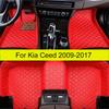 Кожаные автомобильные коврики для Kia Ceed 2009 2010 2011 2012 2013 2014 2015 Автомобильные ковровые накладки Коврики для ног Ковры Аксессуары