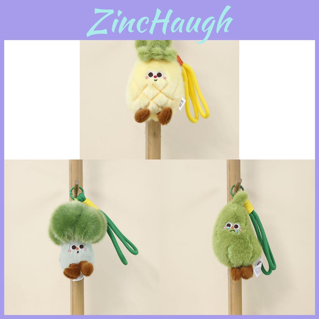 Realistic Fruit Plush Keychains With Short Pile Fabric For Bag Accessories