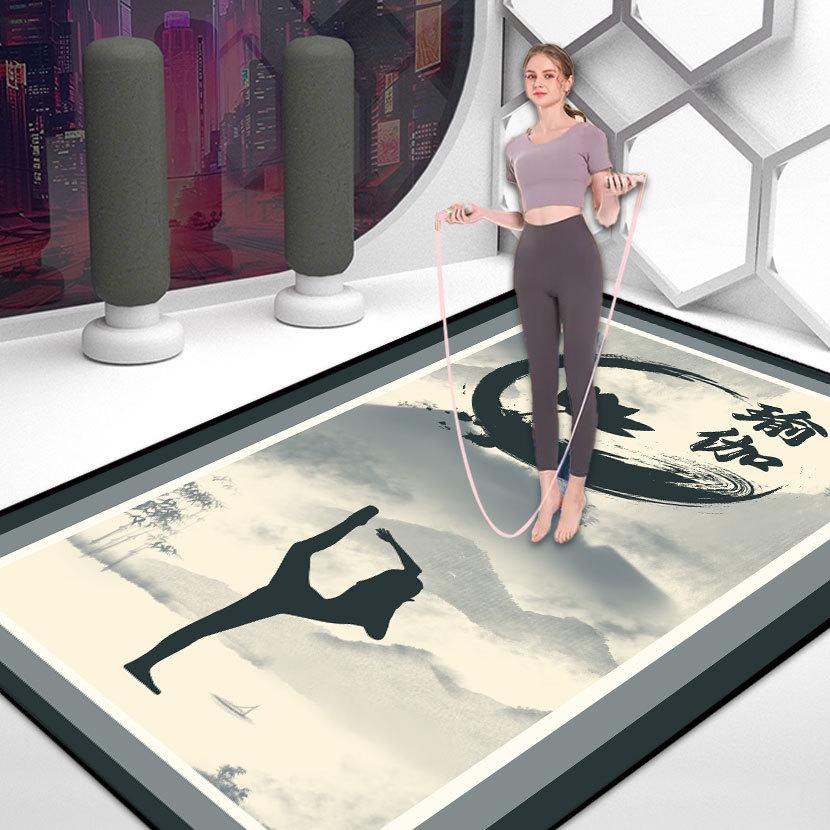 Звуконепроницаемый нескользящий амортизирующий коврик для прыжков со скакалкой, йоги и танцевального фитнеса