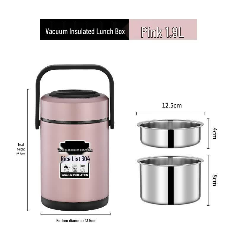 LIJIA KITCHENWARE Термоланч-бокс из нержавеющей стали 304 с вакуумной изоляцией
