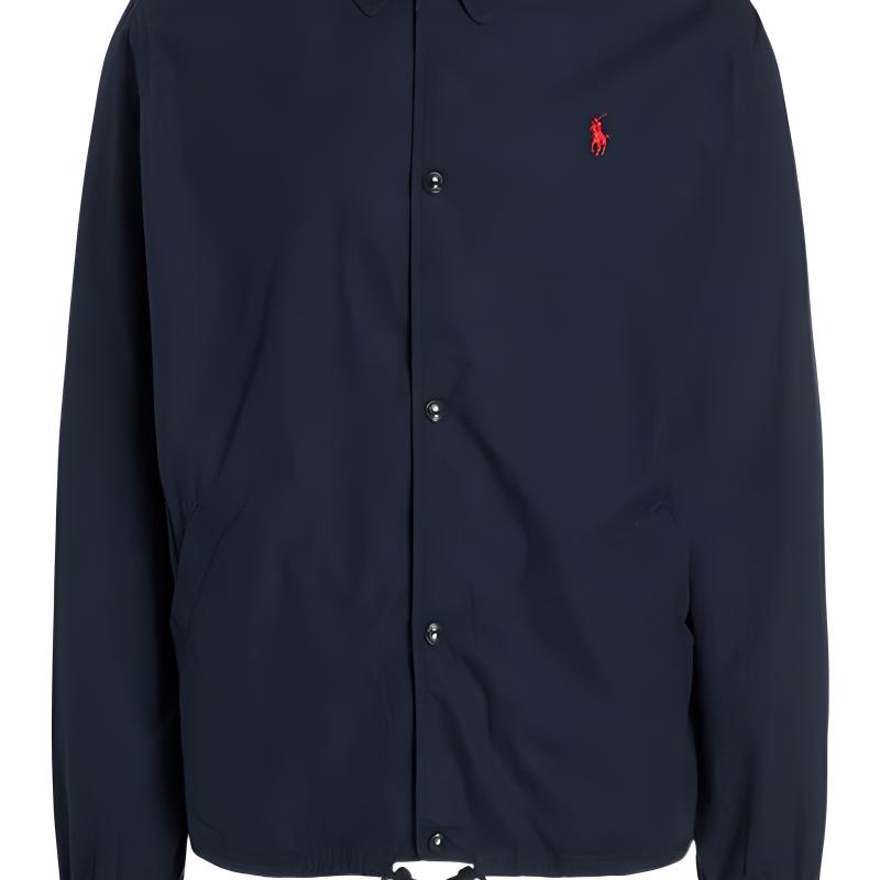 Polo Ralph Lauren однобортная однотонная куртка с воротником-поло и длинным рукавом Мужские куртки Темно-синие MNPOOTW16020835-410
