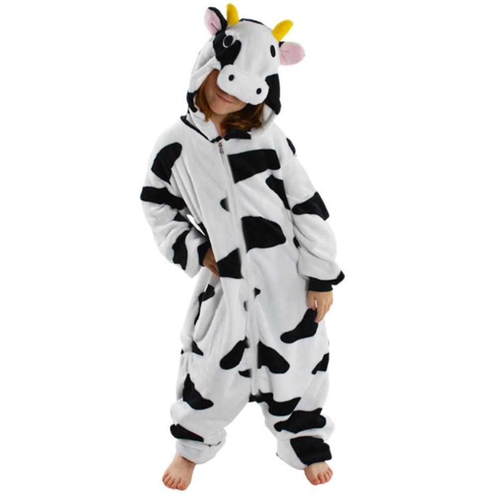 Cow warm one-piece pajamas children's costume kigurumi tracksuit 146-152 Onesie children 015pcN cow - 146-152