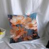 Floral Print Pillowcase Cushion Cover with Zipper Wear Resistant Non-Fading Washable Easy Maintenance Decorative Pillowslip