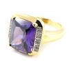 Позолоченное кольцо "Сисси" с аметистом