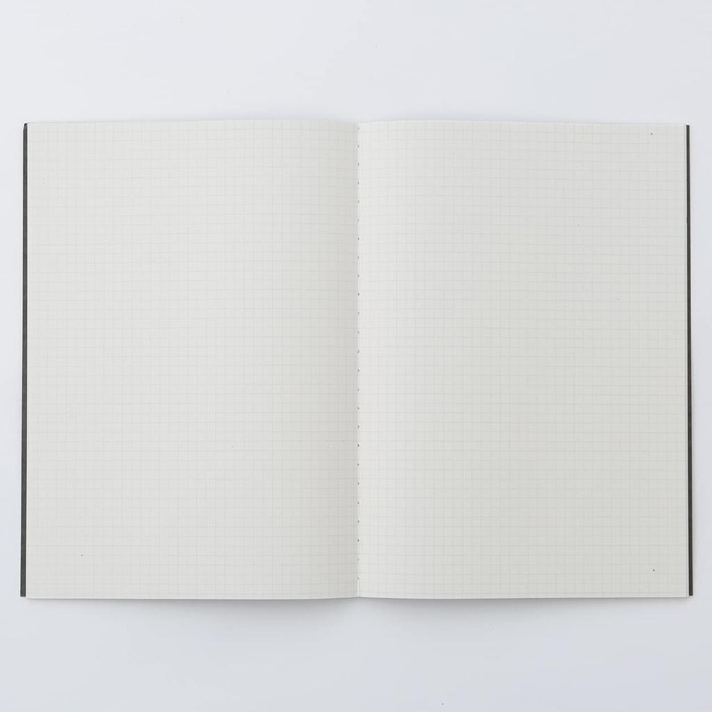 MUJI 5mm Dark 30 NAA12A9S Notebook, Grid, Gray, B5, Sheets, Thread-Bound,
