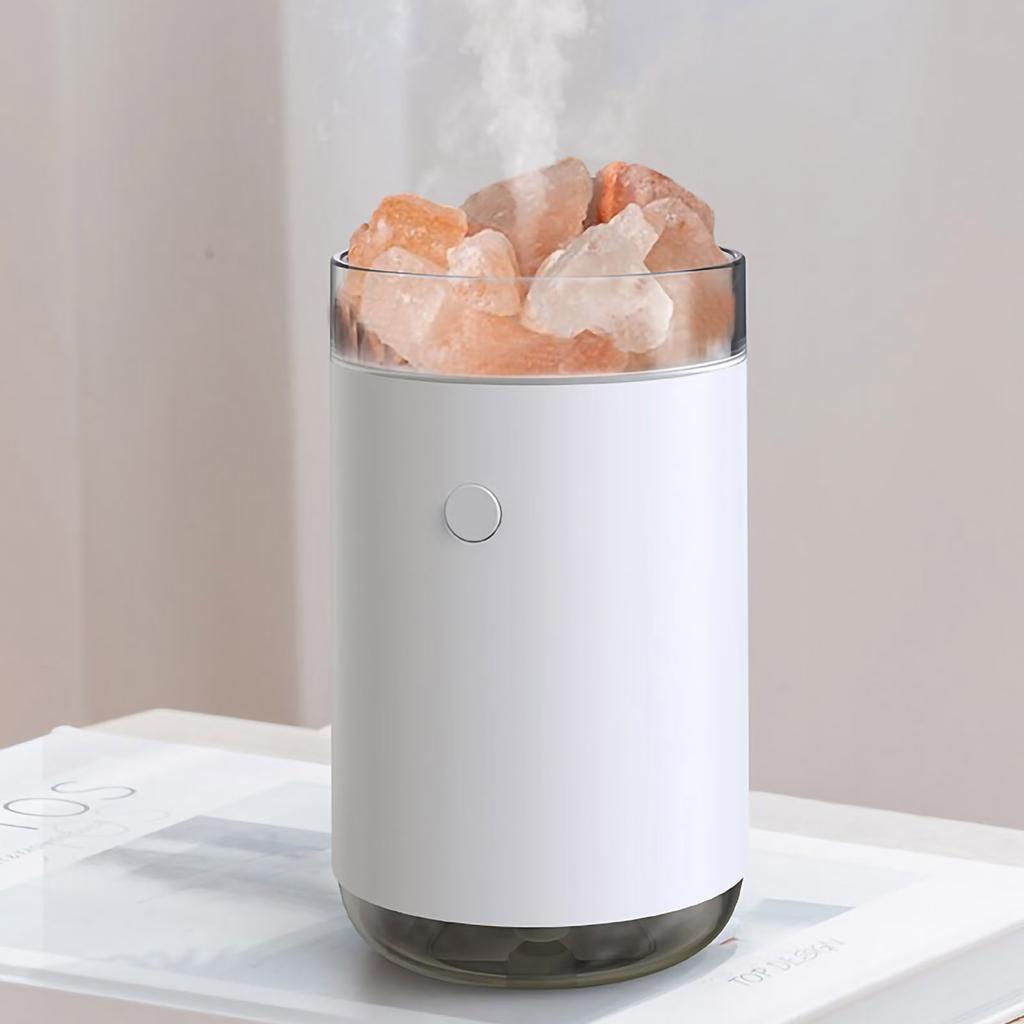 Увлажнитель воздуха Crystal Salt Stone с цветным светом и 260 мл, портативный тихий увлажнитель воздуха с USB-портом и эфирным маслом