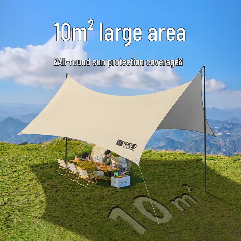 Outdoor Canopy Camping Set with Cart and Folding Furniture