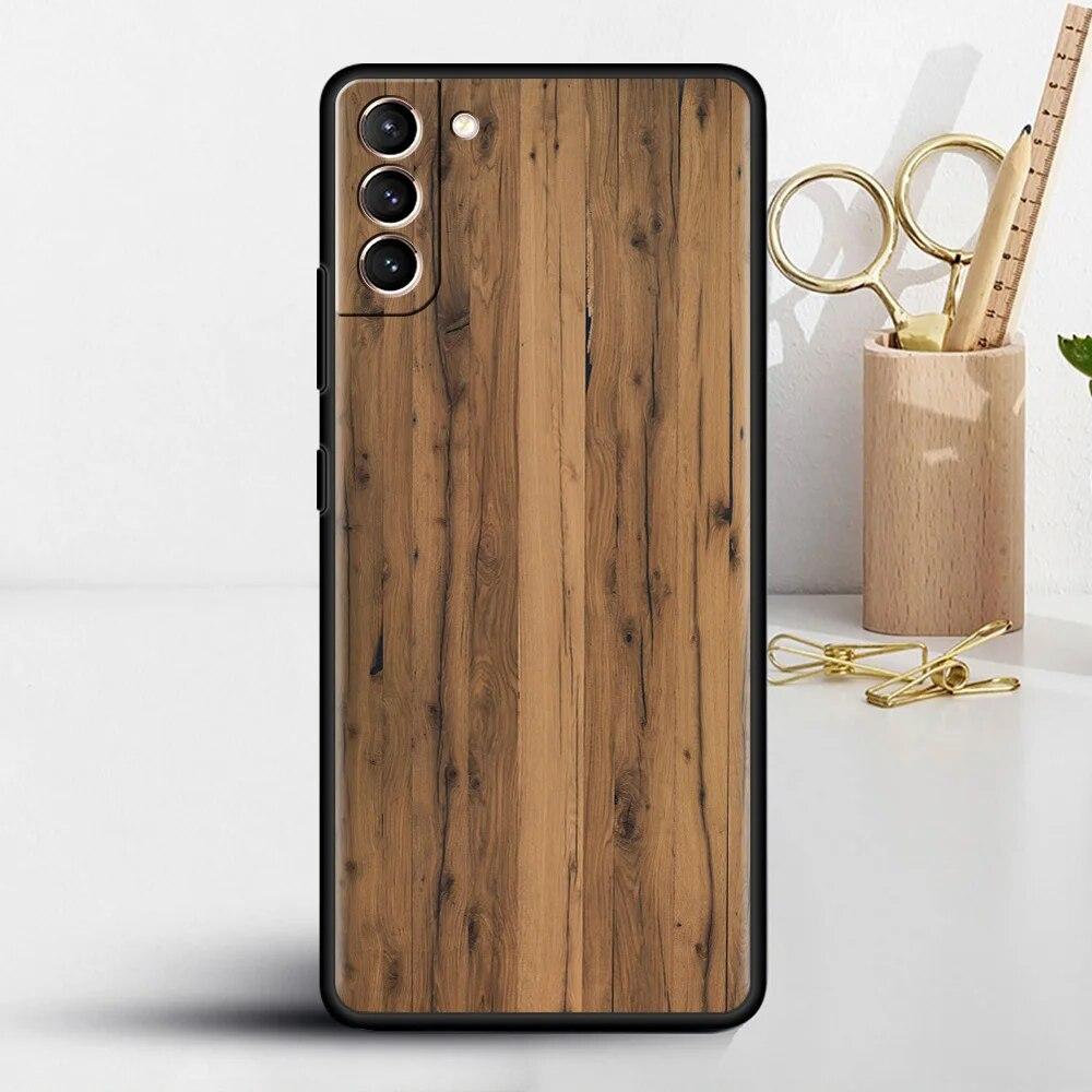 Чехол из резного дерева для Samsung Galaxy S22 S20 FE S21 S23 Plus S10 Lite S9 S8 S10e Note 20 10 Lite, силиконовый чехол для телефона