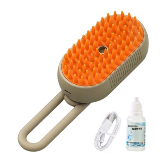 Паровая щетка для домашних животных 3-в-1 Расческа-спрей для домашних животных для линьки, груминга, массажа, чистки