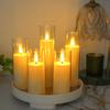 LED Candle Light Set Acrylic Material Smoke-Free Design for Wedding Christmas Halloween Decor