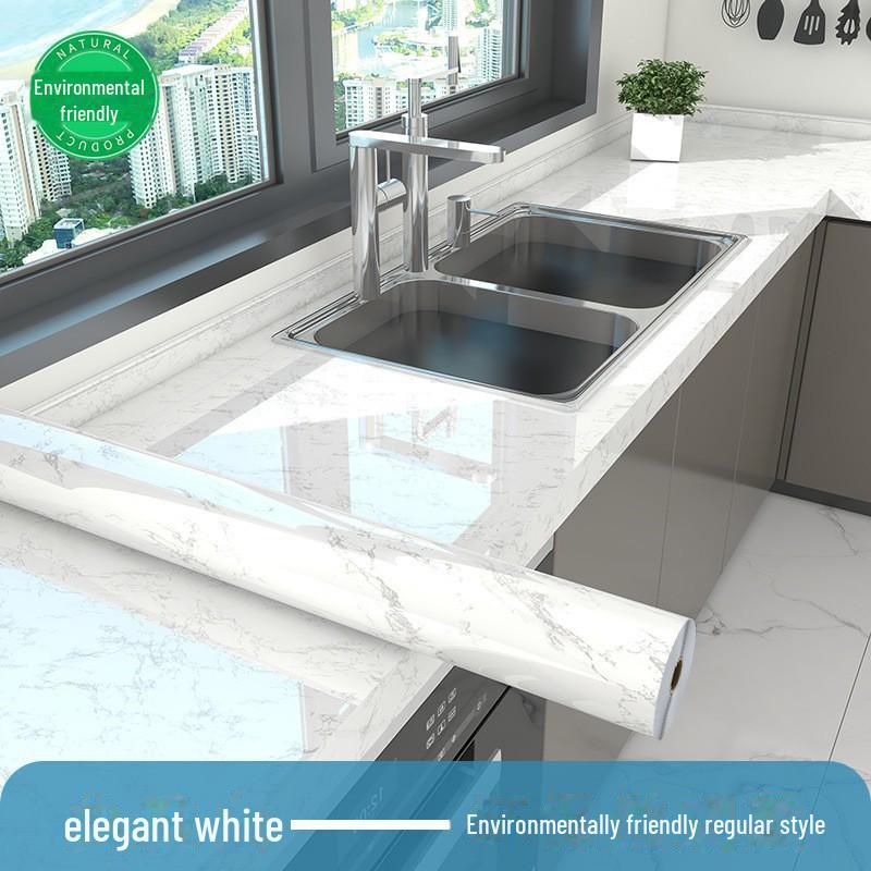 Мраморная антимасляная высокотемпературная самоклеящаяся наклейка для кухонной столешницы