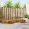 Outdoor Sofa Set 6 pcs Natural Solid Acacia Wood