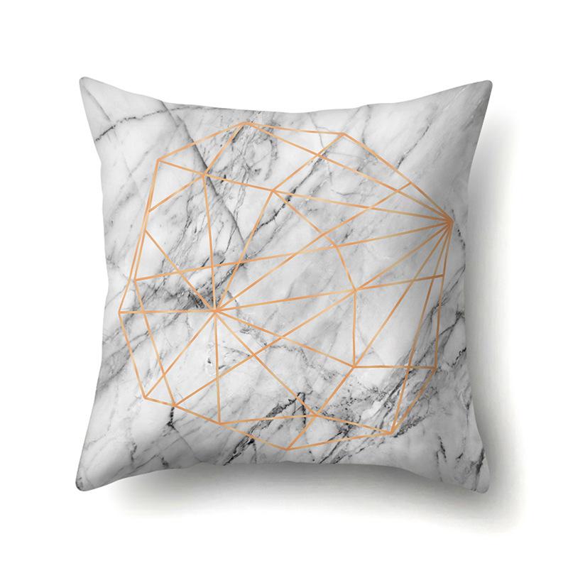 Nordic Pillow Ins Style Polyester Pillow Case Car Decoration Home Printed Car Waist Cushion Pillow Case