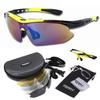 Polarized Lens Sports Sunglasses Full Set of 5 Interchangeable Lenses Unisex [Ferry] Yellow/Black
