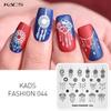 kads Fashion 044 Nail Art Stamp Template Rectangle Polish Stamping Pretty Manicure Art Plate Hand Painted Decorative Nail Stamping Stencil