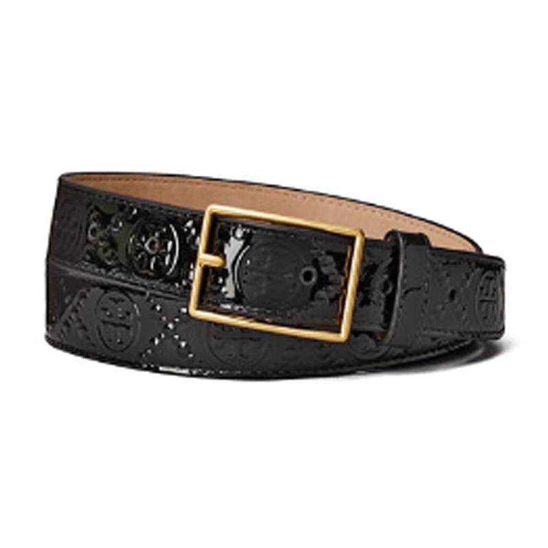Tory Burch Деловой кожаный ремень с пряжкой-булавкой, унисекс, парный стиль, черный - 135748-001-black 90