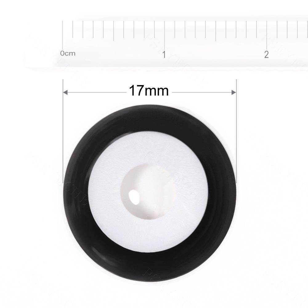 Pseyeche17MM Черно-белые мини-линзы для склеры Зомби Косплей Контактные линзы для глаз Хэллоуин Страшные глазные контакты для маскарада