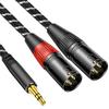 3.5mm To XLR X 2, 1M Muchfox 2XLR To 3.5mm Converter, 3.5mm To 2XLR (Male) Microphone Cable, 3.5mm TRS To XLR Male Converter Cable, 3.5mm (18 Inch)