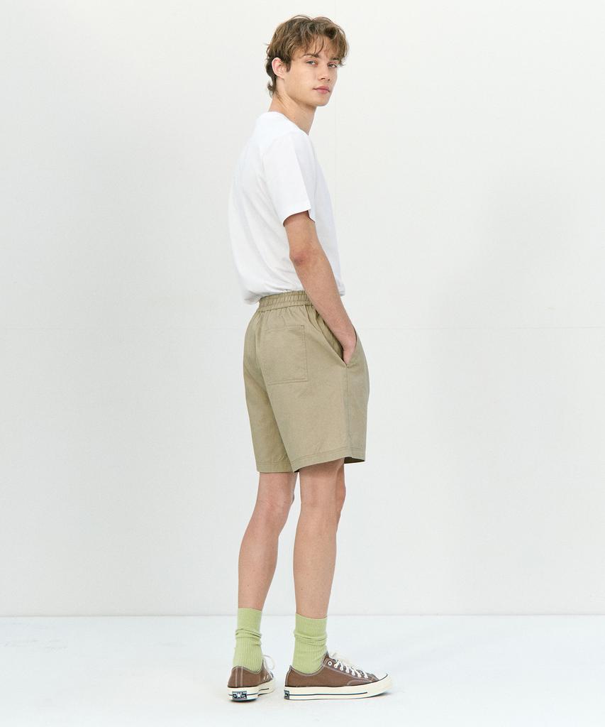 BASIC HOUSE Cotton String Band Half Pants Beige Lzhp3104 (A Type)