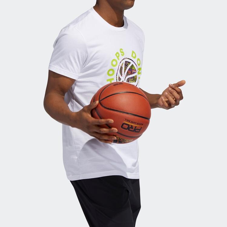adidas Футболка с коротким рукавом Summer Hoops, мужские топы, белая GK1711