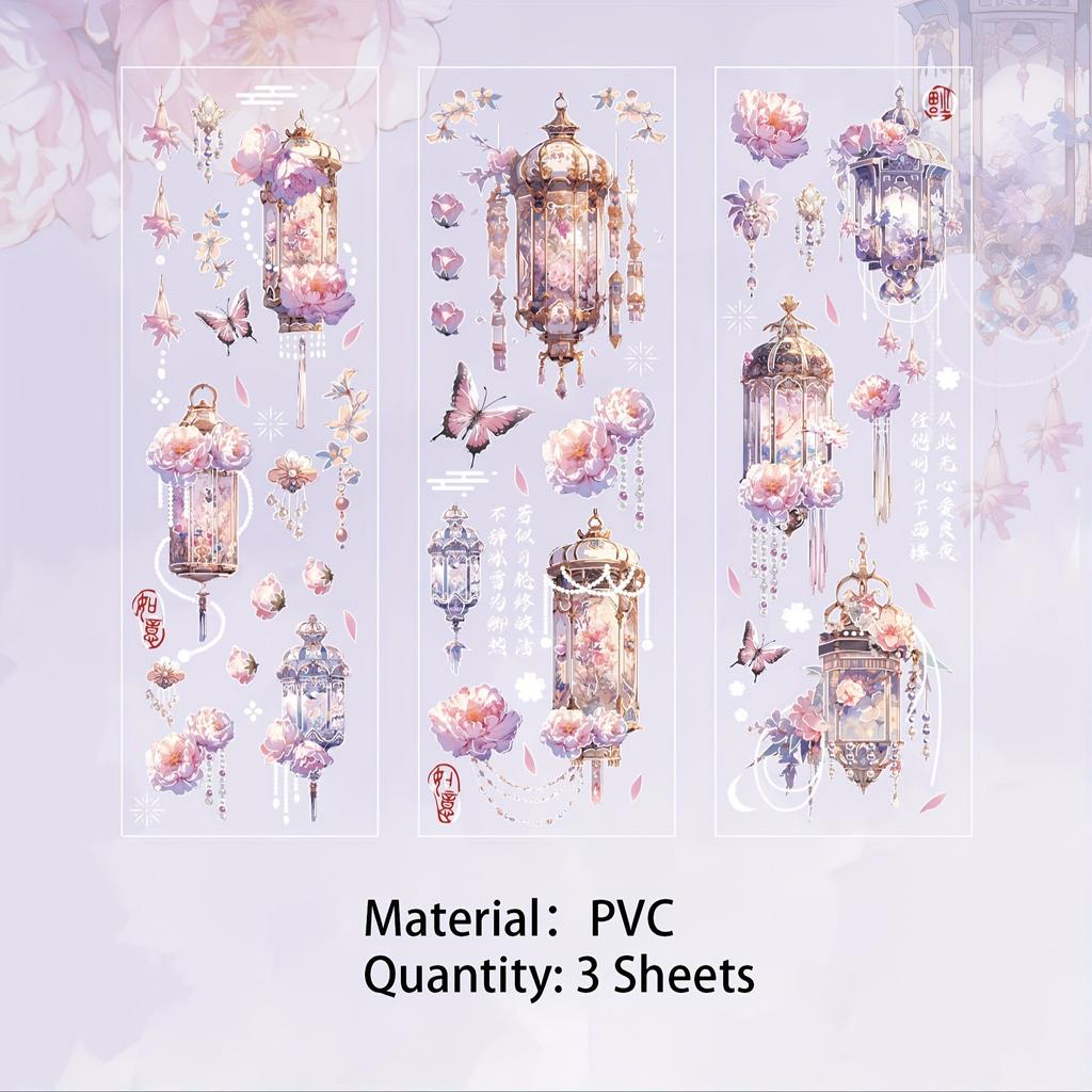 3 листа, садовый сюрприз, мечта, ПВХ, рельефные бронзовые наклейки для скрапбукинга, сделай сам, декоративный материал, коллаж, журнал