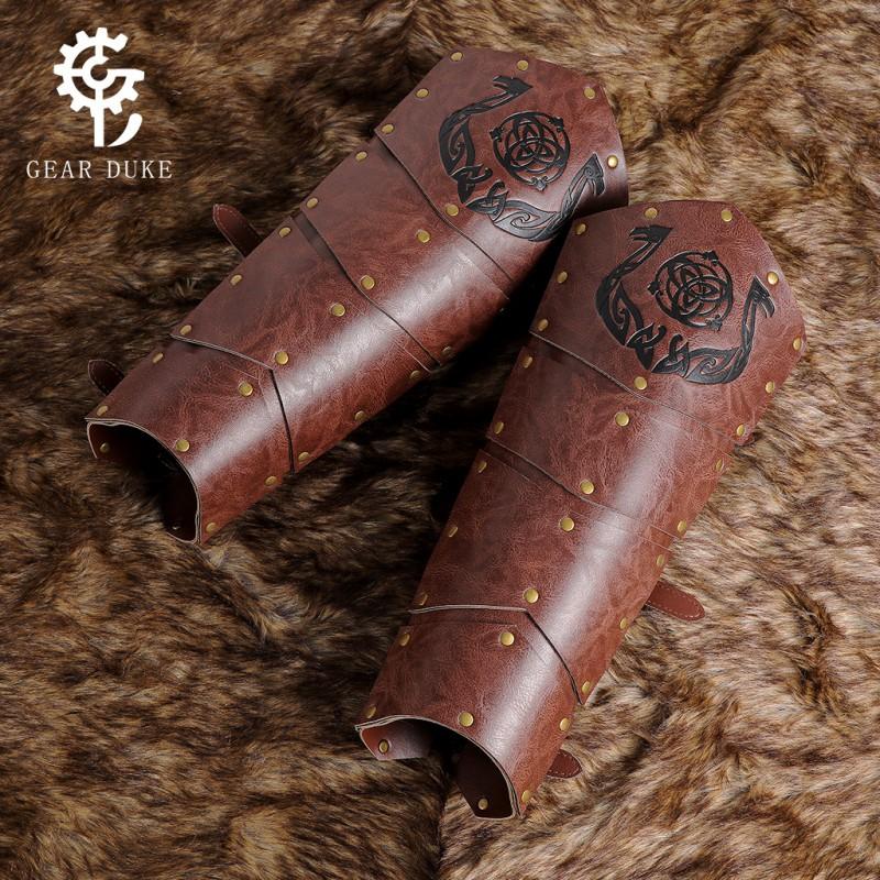 Viking Vintage Embossed Knight Leg Covers Boot Cosplay Accessories Stage Performances