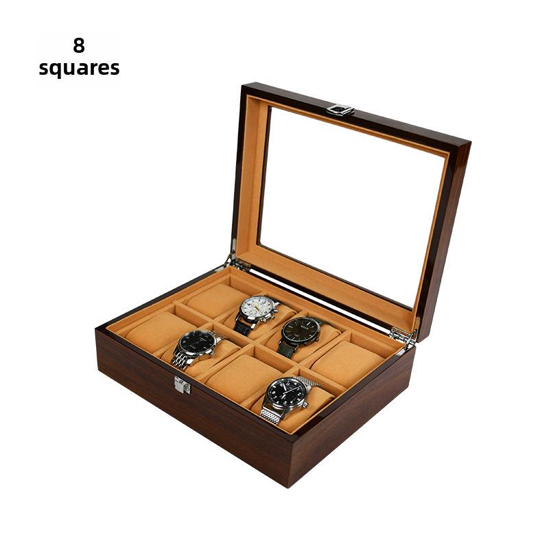 Деревянная коробка для хранения часов - Доступна на 3, 5, 6, 8, 10 и 12 ячеек для демонстрации и презентации