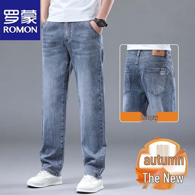 ROMON Men's Straight-Leg Casual Jeans