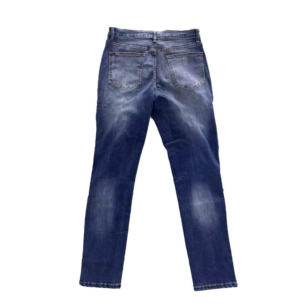 Men’s Ripped, Rugged-chic, Patched, Slim-fit, Stretchy, Straight-leg Jeans