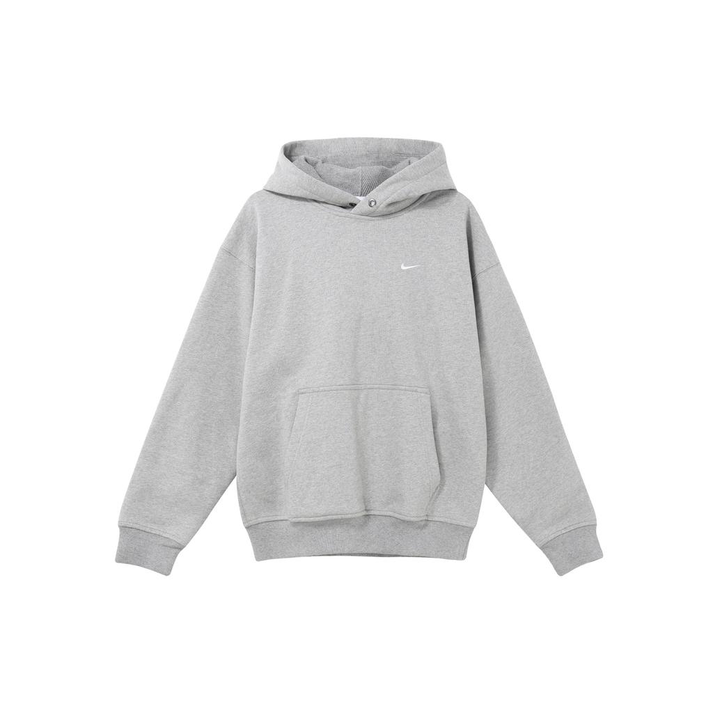 Nike Solid Color Hooded Pullover Long Sleeve Sweatshirt Men Tops Grey FN3348-063