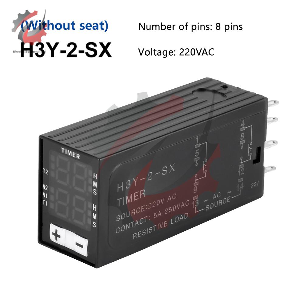 H3Y-2-SZ LED Digital Time Relay Power-on Delay Controller DC 12V 24V AC 220V Timer Timing Time Relays Universal Base Socket