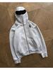 Divin Vintage Washed Zip Hoodie Y2K Jacket Mens Rock Hip Hop Patchwork Вышитая Толстовка Oversize Hoodie с длинным рукавом