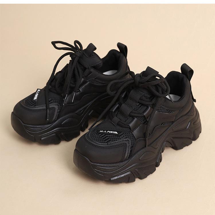 Женские кроссовки на массивном каблуке, модные кроссовки на платформе, женская повседневная обувь на танкетке для женщин