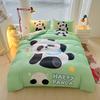 Happy Panda Girl Duvet Cover Pillowcase Cartoon Bedding Set  Adult Boy Girl Bedroom Decoration Gift Single Double Size
