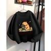 European sizes Girls' Crewneck Sweatshirt - Capybara Holding Bubble Tea Cup, Sportswear And Casual Wear, Soft And Comfortable