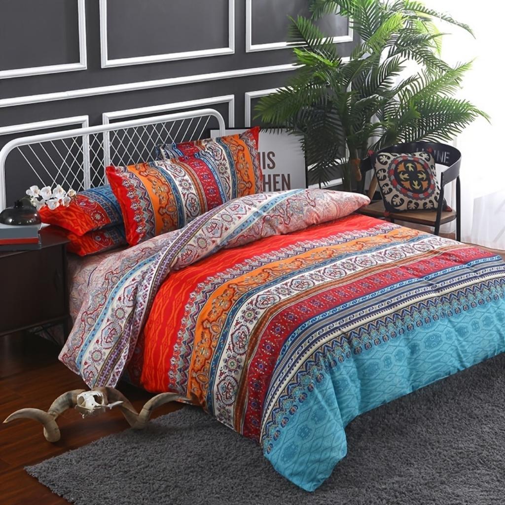 Bedding Set Bohemian Style 3D Print Soft Comfortable Duvet Cover King Queen Twin Single Size for Bithday Gift Bedroom Decoration